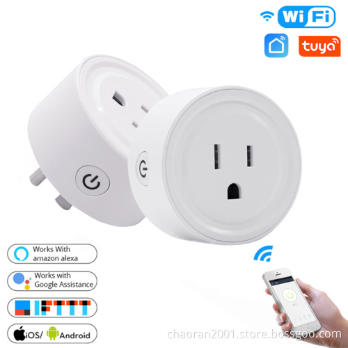 Smart Home Mini Socket Wifi Outlet 10a Compatible With Alexa Google Assistant Voice Control Smart Plugs Usa Wifi